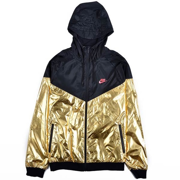 nike gold and black jacket